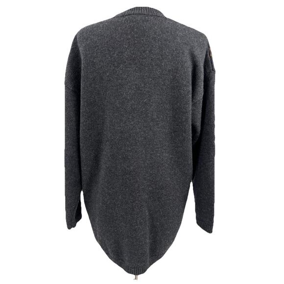 Vtg 80s 90s Oversized Embroidered Floral Sweater Fairy Cottagecore Granny Size M - Picture 7 of 9